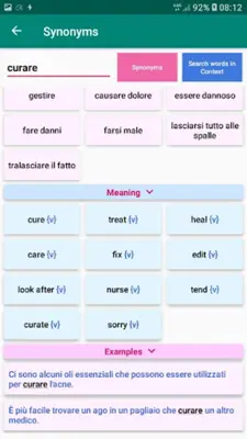 Italian Verb Conjugation android App screenshot 0